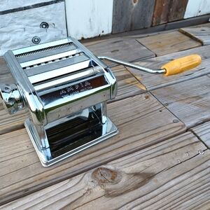 Vintage AMPIA 110 Stainless Steel Chrome Pasta Maker Machine